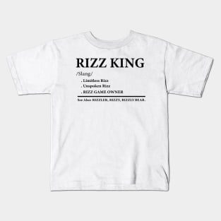 W Rizz The Rizz King Funny Meme Quote Kids T-Shirt